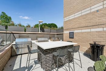 Outdoor grill station at 15 bank apartments in white plains, ny 10606
